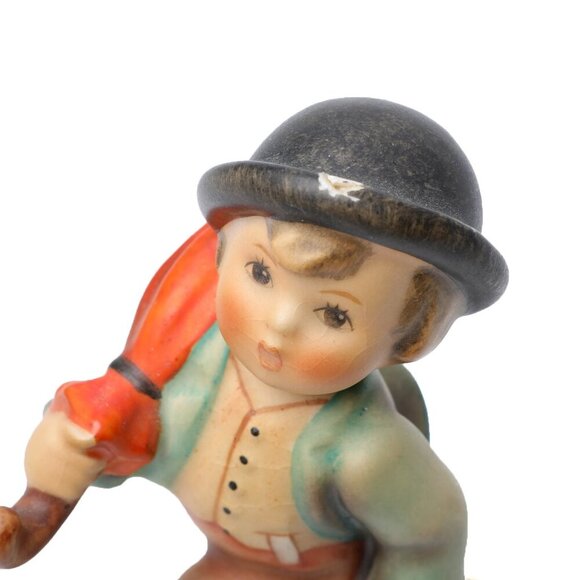 Vintage M. J. Hummel Merry Wanderer Porcelain Figurine #11 2/0 Western Germany - Picture 3 of 7